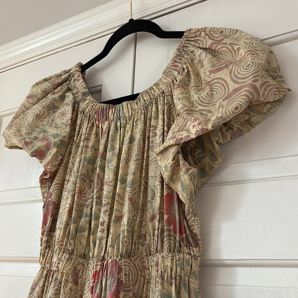 ULLA JOHNSON Nanette Dress in Haze Midi Dress Floral Print Size 6 Cotton Poplin‎ - Picture 14 of 16